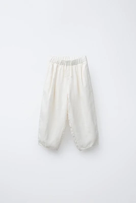 PANTALON BAGGY 100 % LIN
