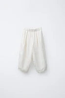 PANTALON BAGGY 100 % LIN