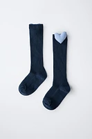 RIBBED HEART SOCKS