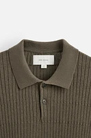 TEXTURED KNIT POLO