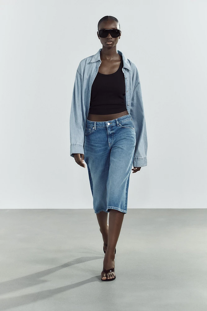 SHORT EN JEAN JORTS TRF TAILLE BASSE