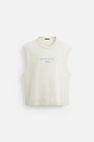 T-SHIRT TANK IMPRIMÉ DÉLAVÉ