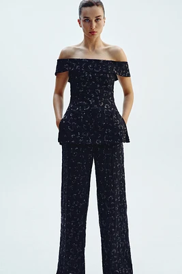 TOP GILET SEQUINS