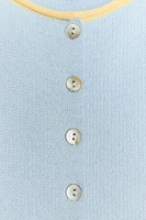 CONTRAST TRIM KNIT TOP