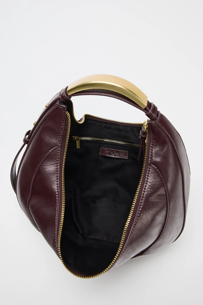 OVAL BAG WITH METAL STRAP