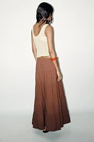 TIERED MAXI SKIRT