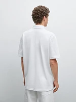 Polo texturé piqué 100 % coton
