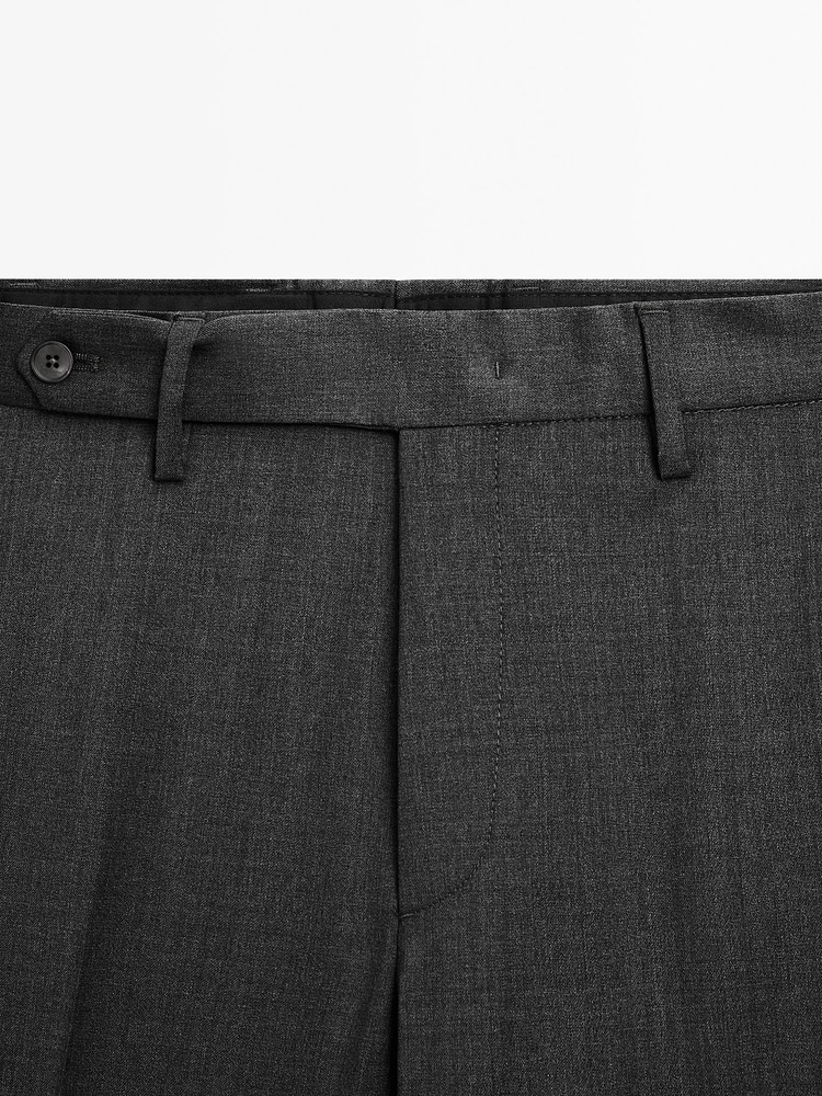 Wool blend smart trousers