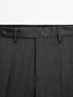 Wool blend smart trousers