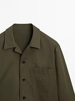 Cotton overshirt with pockets