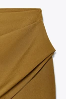 DRAPED WAIST FLARE PANTS