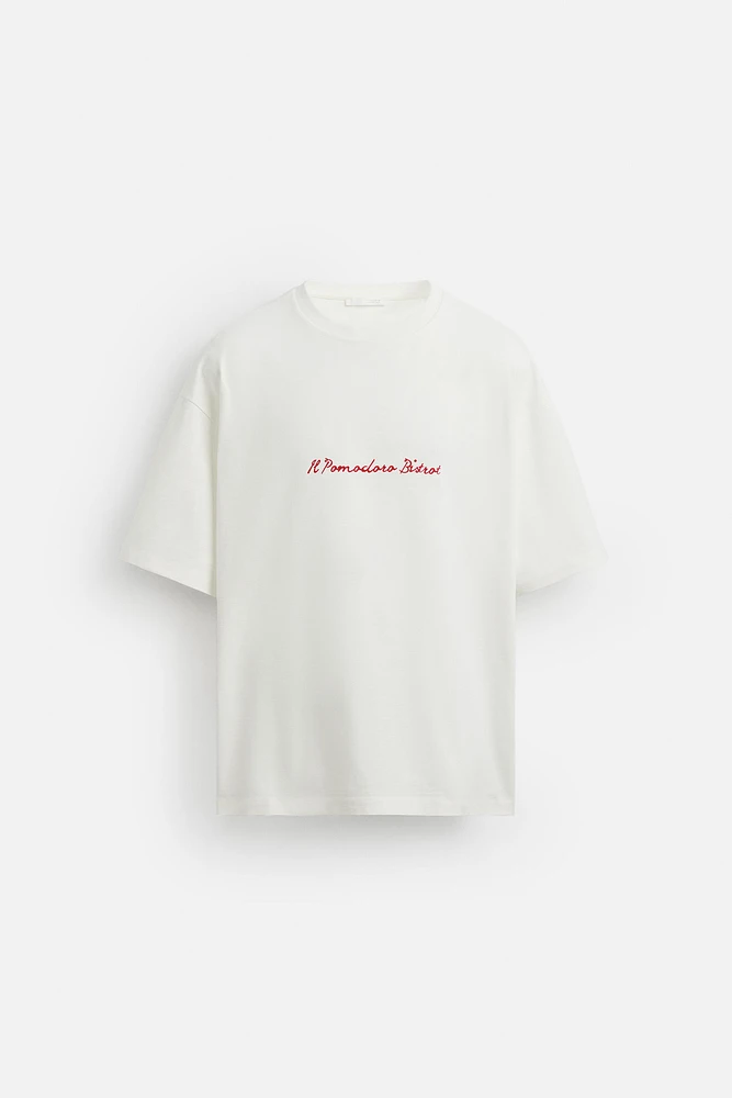 CONTRAST PRINT T-SHIRT