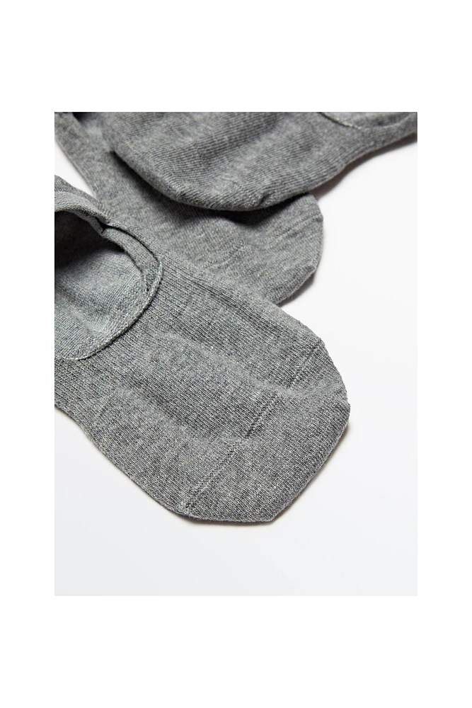 Pack of 3 pairs no-show cotton blend socks
