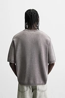 WASHED KNIT T-SHIRT