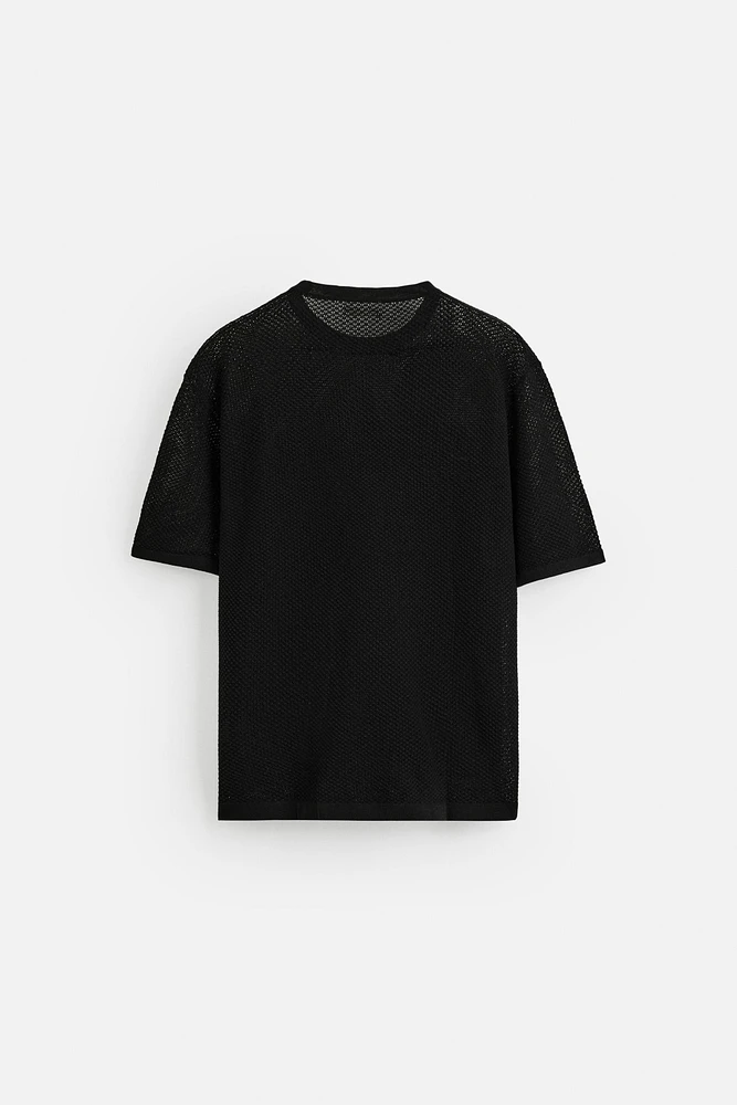 TEXTURED KNIT T-SHIRT
