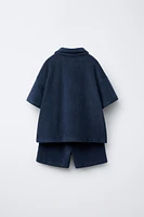 ENSEMBLE JOGGING POLO ET BERMUDA ÉPONGE ÉTIQUETTE