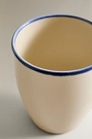STONEWARE MUG WITH RIM DETAIL