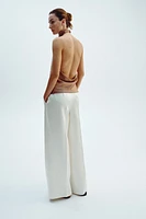 TOP HALTER SATIN