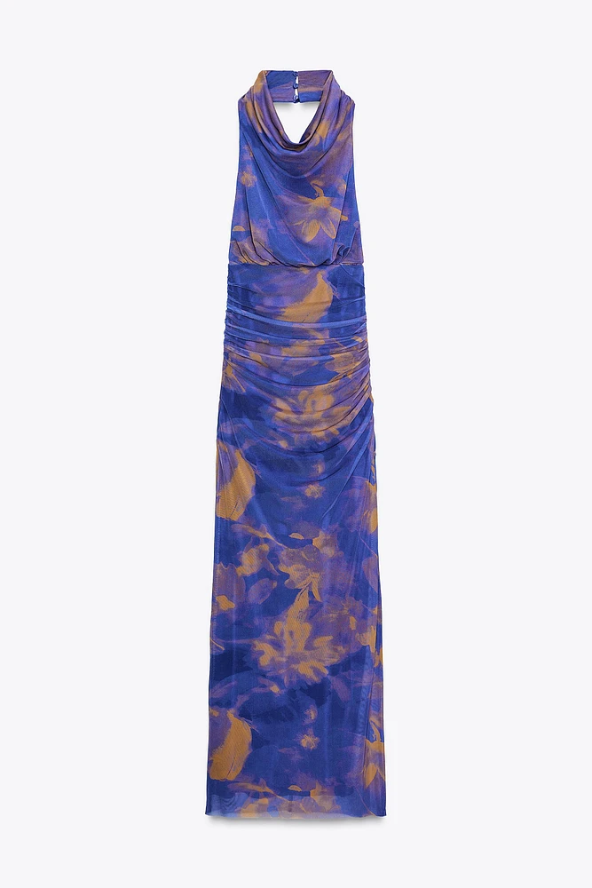 ROBE LONGUE EN TULLE IMPRIMÉ