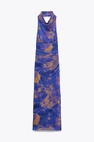 ROBE LONGUE EN TULLE IMPRIMÉ
