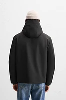 HOODED TECHNICAL JACKET