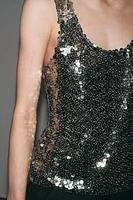 SEQUIN STRAP TOP