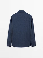 Chemise regular délavée en lin