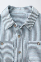 CHEMISE À RAYURES TEXTURÉE