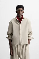 LINEN TEXTURED OVERSHIRT
