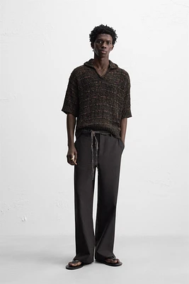 KNIT POLO SHIRT WITH CONTRAST TAPE