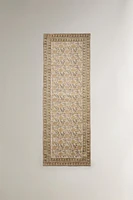 FLORAL PRINT COTTON AREA RUG