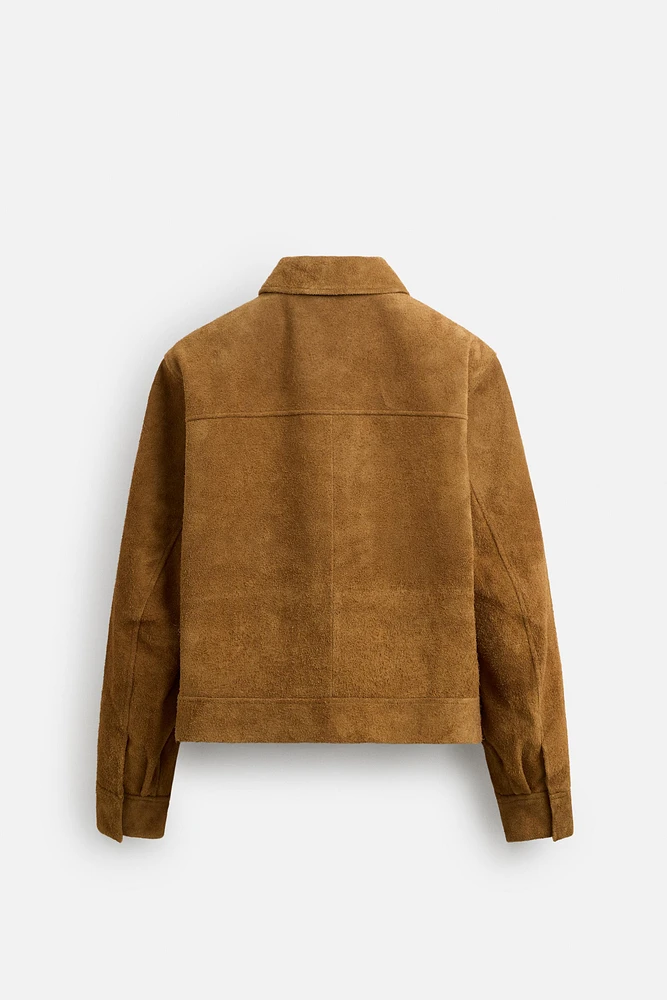 BLOUSON EN CUIR DAIM ÉDITION LIMITÉE