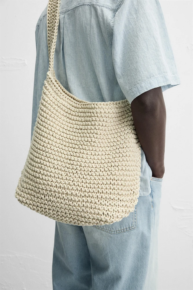SAC PORTÉ ÉPAULE MACRAMÉ