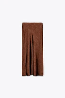 SATIN MIDI SKIRT