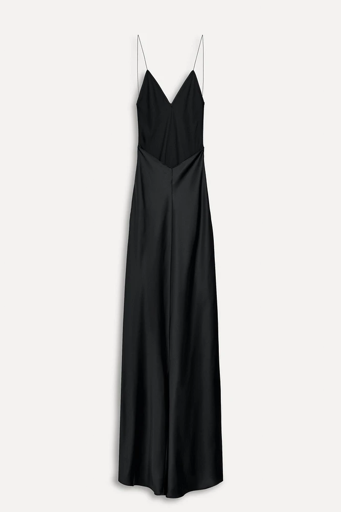 ROBE LONGUE SATINÉE 50E ANNIVERSAIRE
