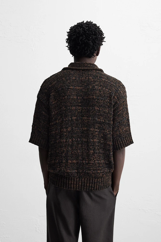 KNIT POLO SHIRT WITH CONTRAST TAPE