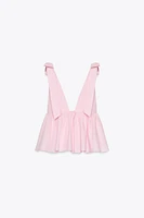 POPLIN BOW TOP