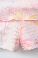 JUPE-SHORT TEXTURÉE PALMIERS