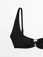 Bikini top with ring detail