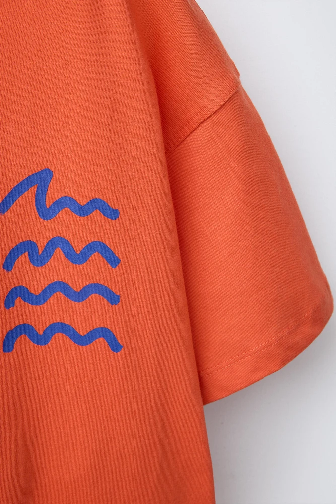 WAVES PRINT T-SHIRT