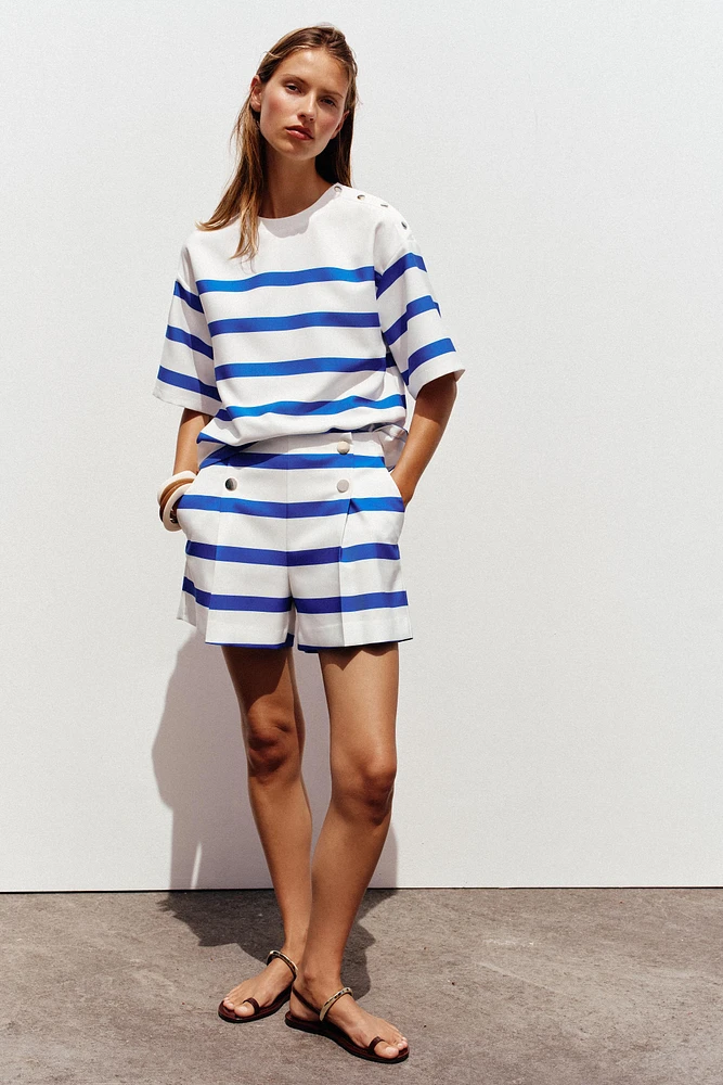 SHORT SLEEVE STRIPE TOP