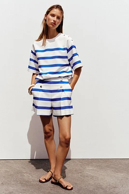SHORT SLEEVE STRIPE TOP