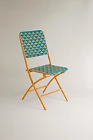 WOVEN FOLDING CHAIR WITH TRIANGLES