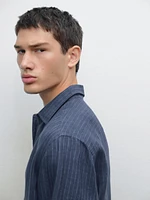 Chemise regular délavée en lin