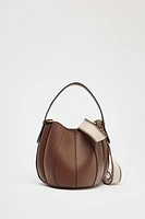 TOPSTITCHED BUCKET BAG