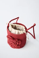 FLOWER CROCHET CROSSBODY BAG