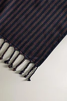 COTTON BEACH TOWEL WITH THIN STRIPES