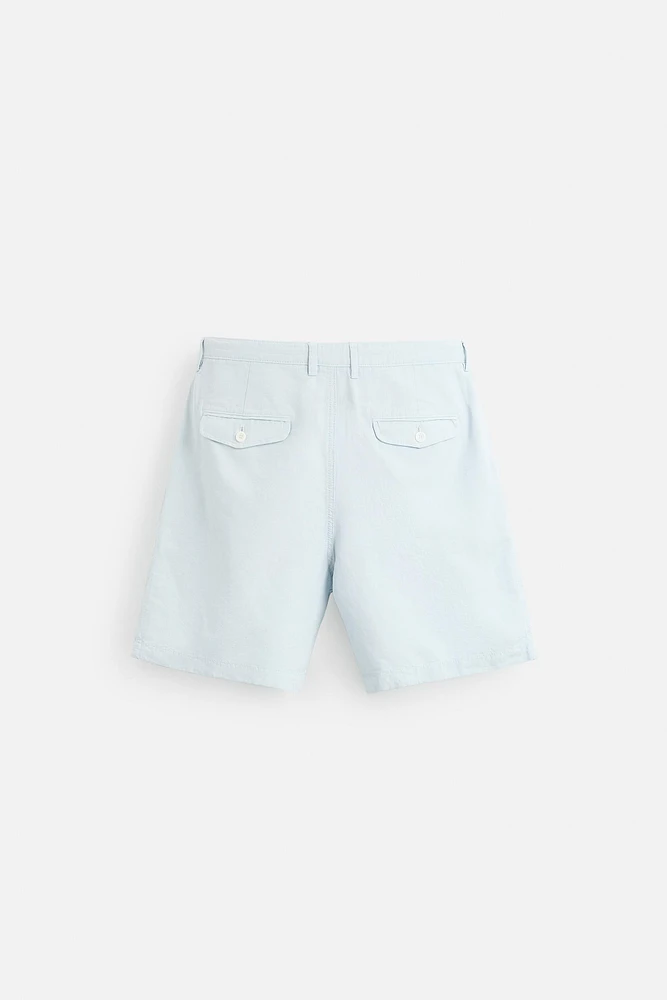 WASHED PLEATED SHORTS