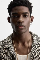 PERFORATED JACQUARD RELAXED FIT SHIRT