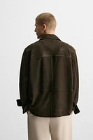 SURCHEMISE EN CUIR DAIM